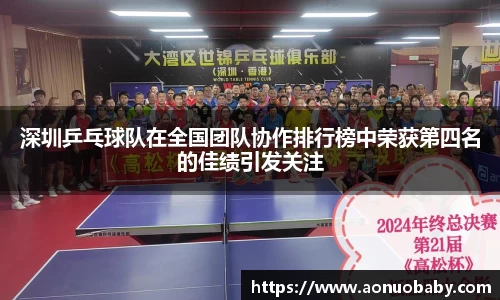 深圳乒乓球队在全国团队协作排行榜中荣获第四名的佳绩引发关注